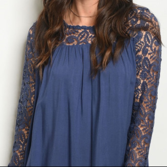 ❤Last 1❤WILLOW Navy Blue Dress - Picture 3 of 3